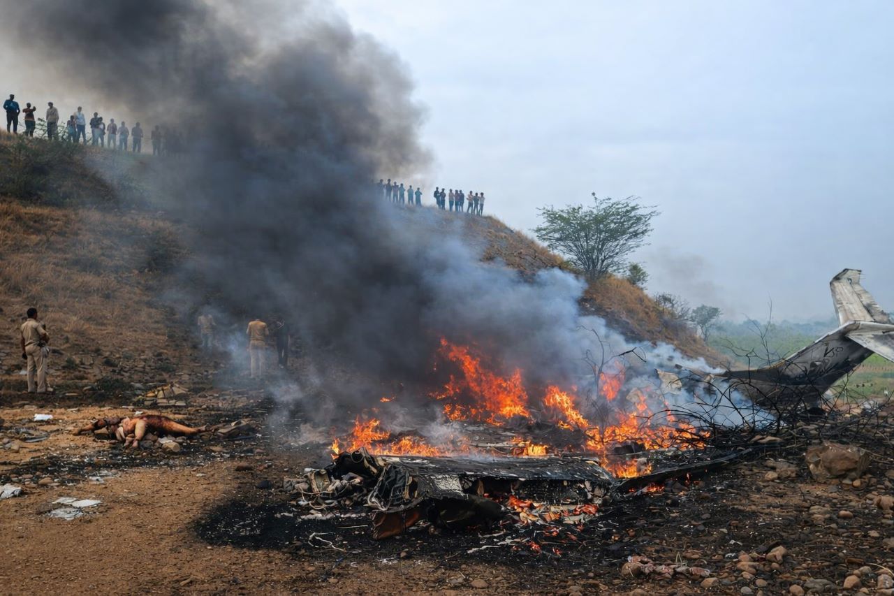 महाराष्ट्र के बारामती में बड़ा विमान हादसा, डिप्टी सीएम अजित पवार सहित छह लोगों की मौत