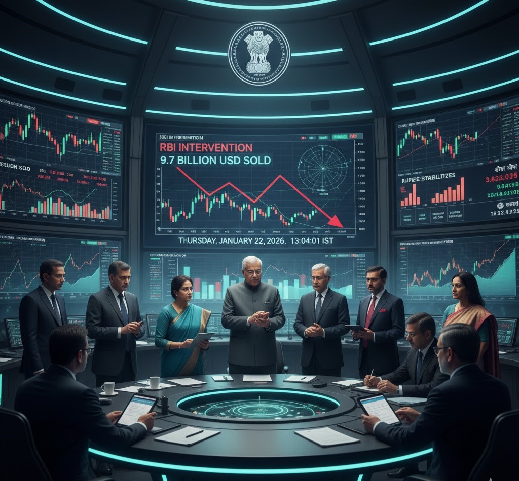 रुपये को बचाने के लिए RBI का बड़ा कदम! बाजार में 9.7 अरब डॉलर की शुद्ध बिक्री