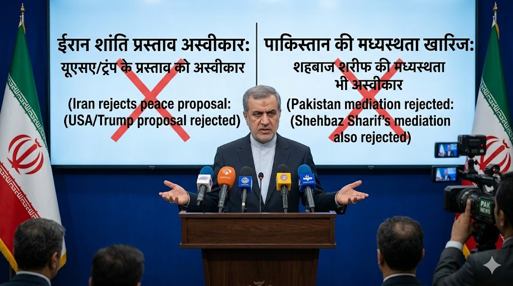 तेहरान में ईरान सरकार द्वारा शांति प्रस्ताव खारिज करने के बाद का आधिकारिक दृश्य
