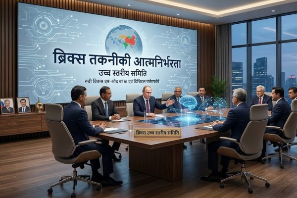 Vladimir Putin addressing BRICS on technology self reliance and digital cooperation