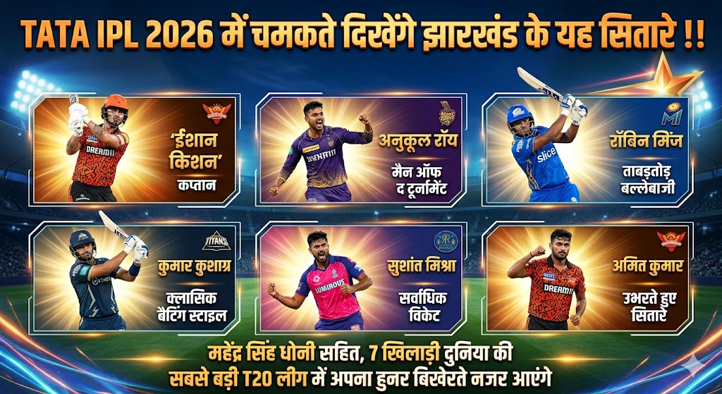 IPL 2026 में झारखंड के खिलाड़ी अलग-अलग टीमों के साथ मैदान पर