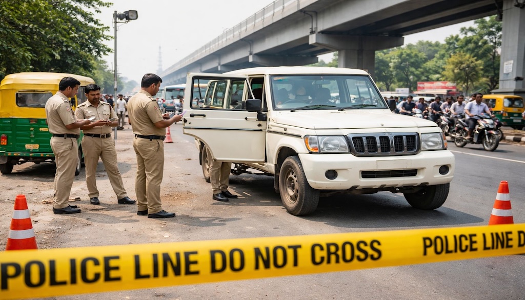 पटना खगौल हाईवे पर सोना लूट मामले के बाद जांच करती पुलिस टीम