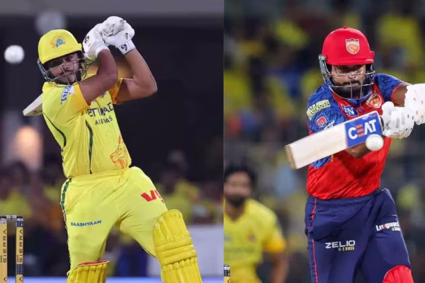 चेन्नई में आईपीएल मैच के दौरान श्रेयस अय्यर की बल्लेबाजी का दृश्य