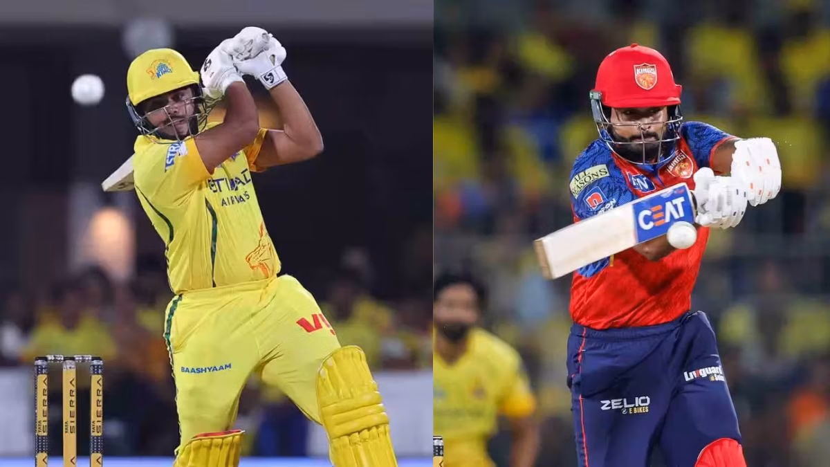 चेन्नई में आईपीएल मैच के दौरान श्रेयस अय्यर की बल्लेबाजी का दृश्य