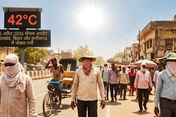 तेज धूप और गर्मी के मौसम के दौरान झारखंड और बिहार में मौसम का मिजाज।