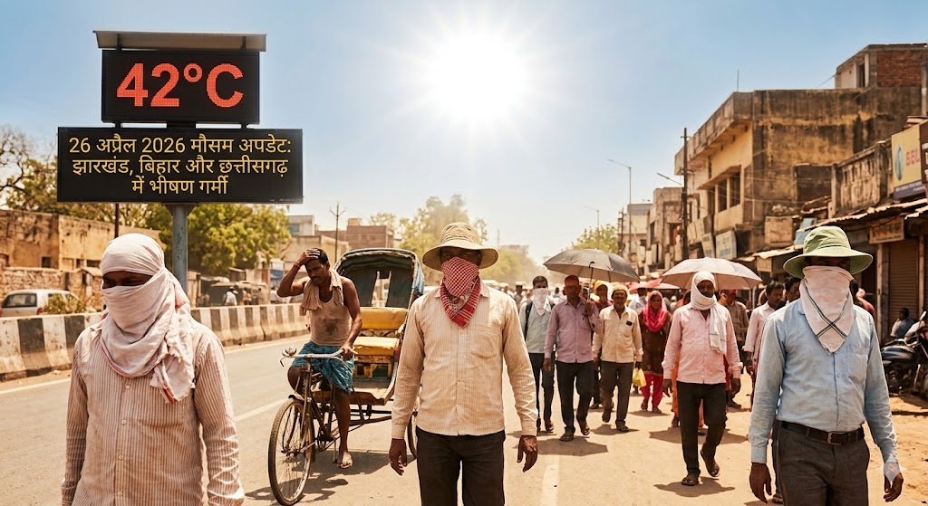 तेज धूप और गर्मी के मौसम के दौरान झारखंड और बिहार में मौसम का मिजाज।