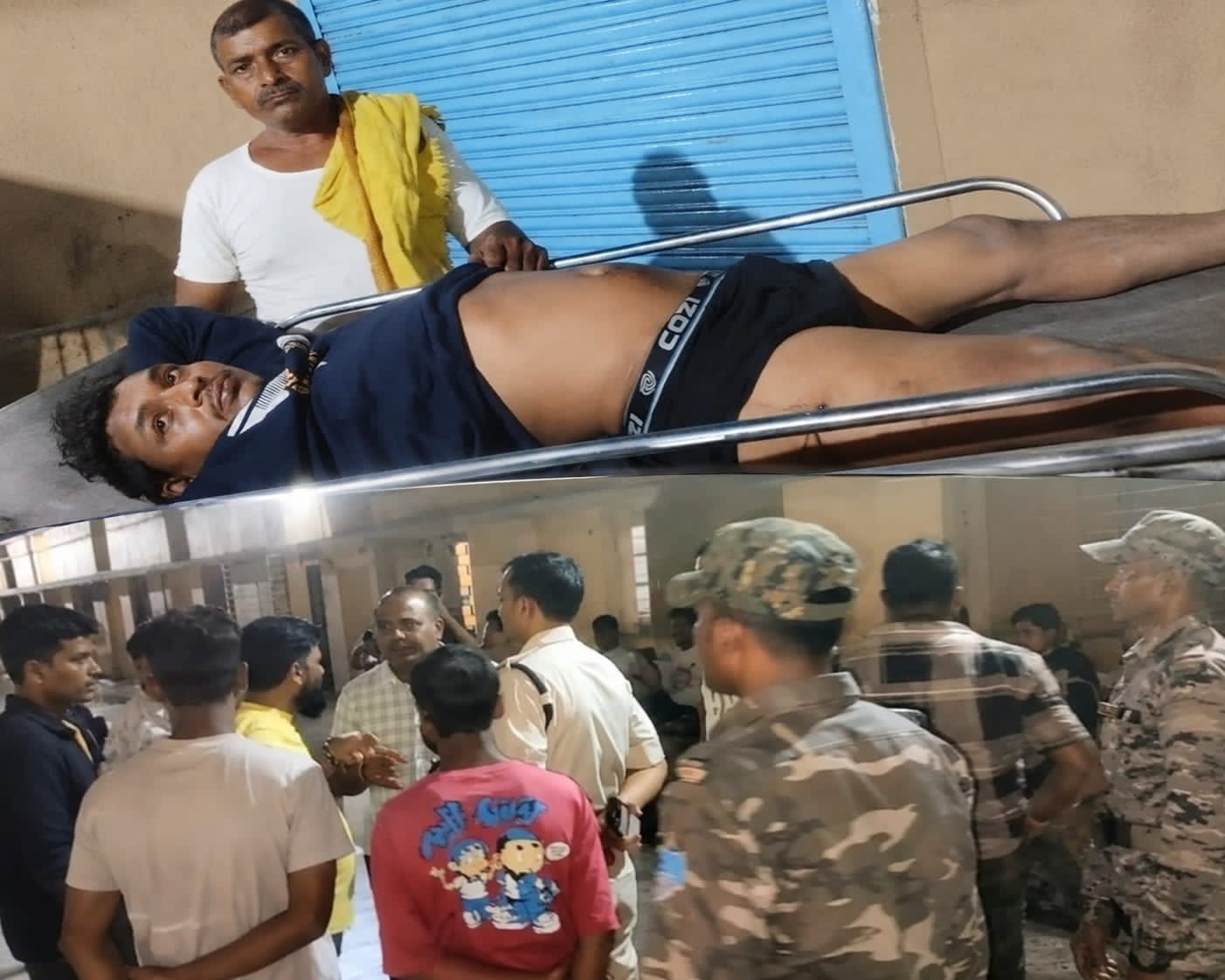 धनबाद के कतरास में अवैध कोयला कारोबार के वर्चस्व को लेकर दो गुटों में हुई फायरिंग के बाद जांच करती पुलिस।