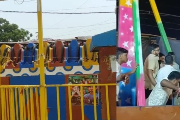 राजगीर मलमास मेला में सुनामी झूले से गिरकर युवक की मौत के बाद जांच में जुटी पुलिस।
