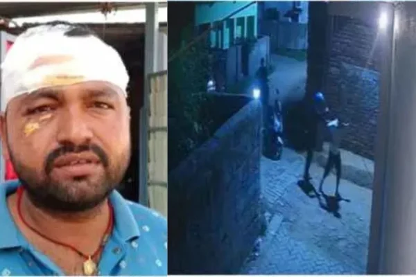 बोकारो में वार्ड पार्षद मंजय साव पर हुए चाकूबाजी के हमले की जांच करती जरीडीह थाना पुलिस।