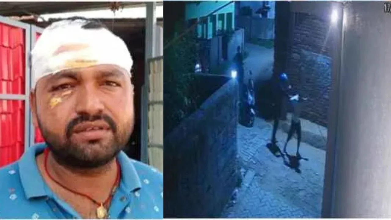 बोकारो में वार्ड पार्षद मंजय साव पर हुए चाकूबाजी के हमले की जांच करती जरीडीह थाना पुलिस।