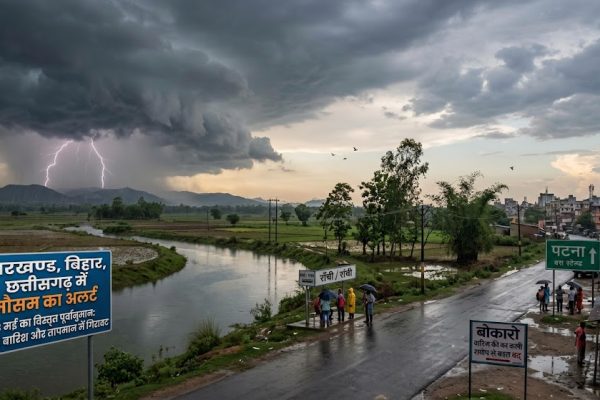 भारत मौसम विज्ञान विभाग ने 3 मई 2026 को झारखंड और बिहार में बारिश का अलर्ट जारी किया है।