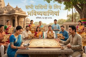 आज का राशिफल 13 जून 2026 को ग्रहों के गोचर और गौरी योग के प्रभाव को दर्शाता चक्र