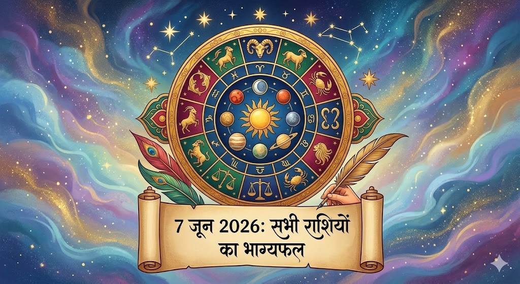 7 जून 2026 को मिथुन राशि में सूर्य और वृषभ राशि में मंगल के गोचर का संपूर्ण राशिफल।