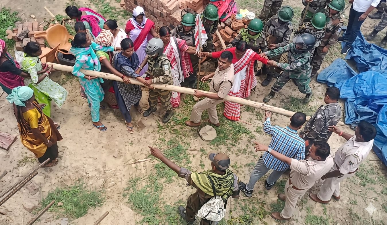 रांची के नगड़ी में RIMS-2 निर्माण शुरू, ग्रामीणों के विरोध से मचा हंगामा