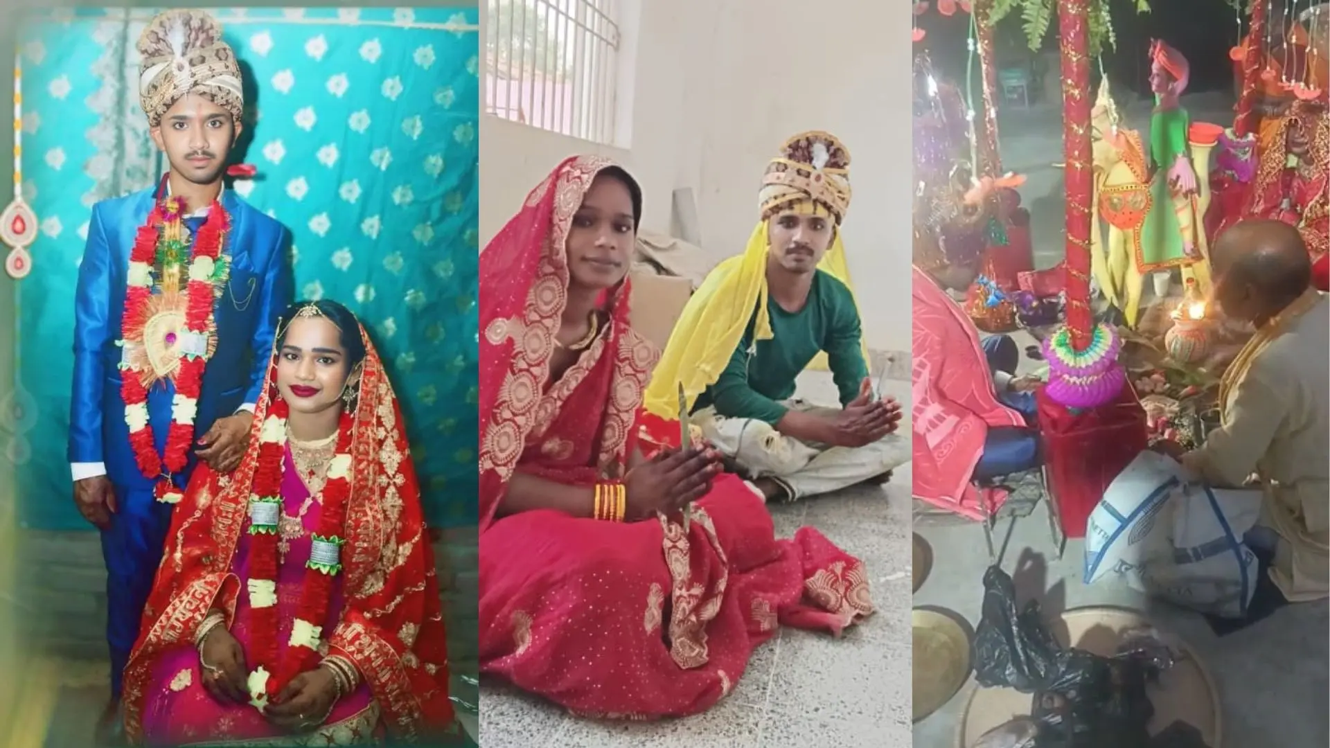 बेगूसराय में परिवार की सहमति के बाद हिंदू रीति-रिवाज से दोबारा शादी रचाने वाला अनोखा प्रेमी जोड़ा।