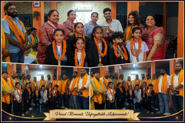 सहरसा के विजेता बच्चों को सागरमाथा कप सफलता पर सम्मानित करते हुए