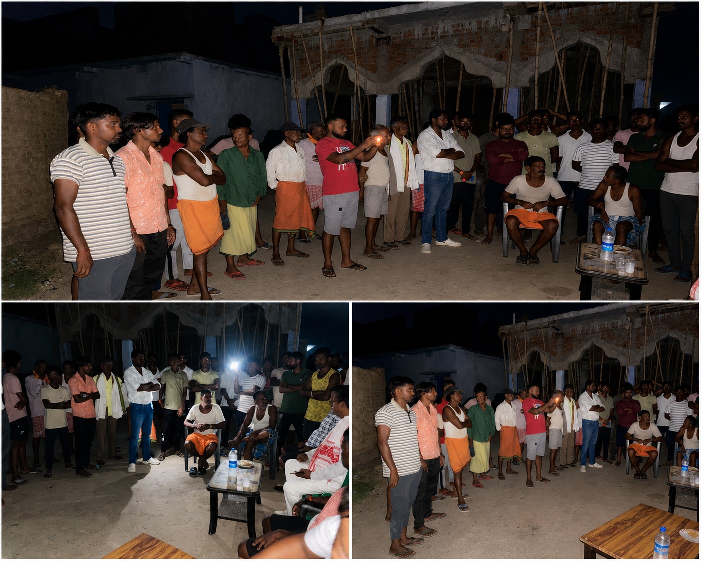 तेनुघाट ओपी और गोमिया थाना के निरीक्षण के दौरान समीक्षा करते पुलिस अधिकारी