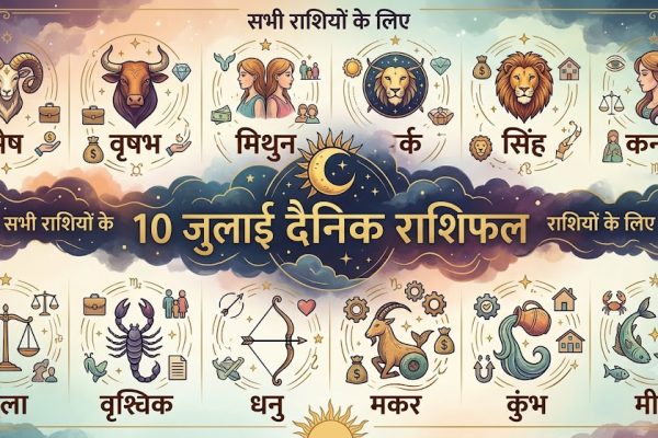 10 जुलाई 2026 का दैनिक राशिफल और सभी 12 राशियों के ग्रहों नक्षत्रों की चाल का विवरण