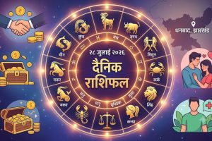 28 जुलाई 2026 दैनिक राशिफल का पहिया और सभी 12 राशियों के प्रतीक चिन्ह