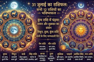 31 जुलाई 2026 को कुंभ राशि में चंद्रमा गोचर और सभी 12 राशियों का राशिफल