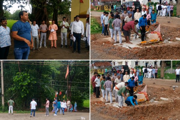 गुमला के रेडवा में नवनिर्मित भवन में विधि-विधान से देवी मंडप की प्रतिस्थापना
