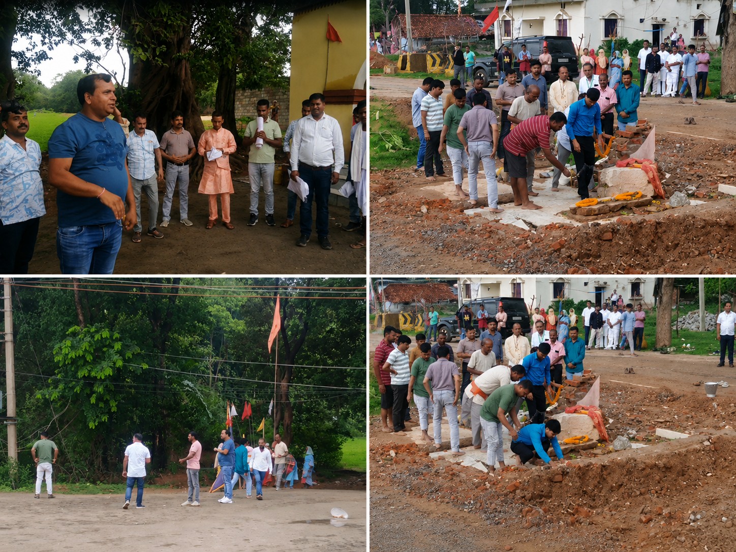 गुमला के रेडवा में नवनिर्मित भवन में विधि-विधान से देवी मंडप की प्रतिस्थापना