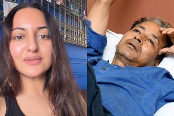 नई दिल्ली में सोनम वांगचुक के अनशन का समर्थन करतीं बॉलीवुड अभिनेत्री सोनाक्षी सिन्हा।