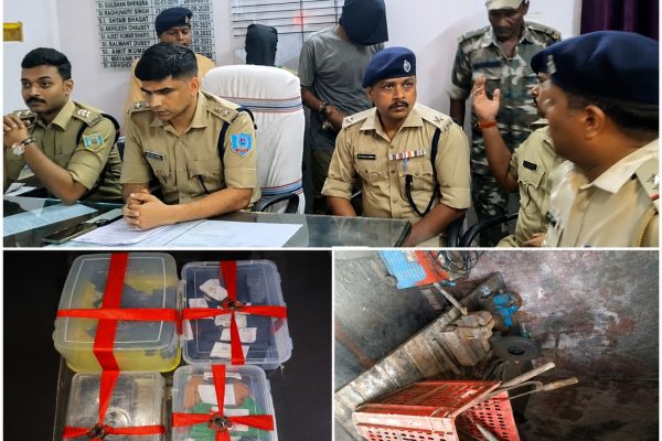 रामगढ़ के भुरकुंडा में पुलिस द्वारा पकड़ी गई अवैध मिनी हथियार फैक्ट्री से बरामद सामान