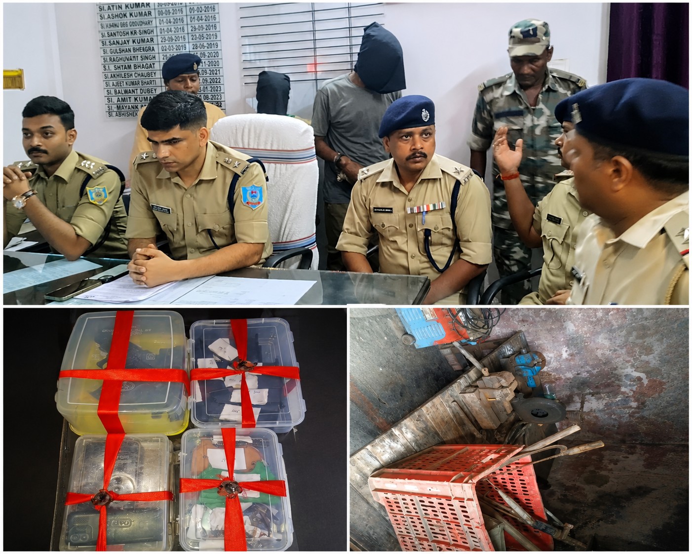 रामगढ़ के भुरकुंडा में पुलिस द्वारा पकड़ी गई अवैध मिनी हथियार फैक्ट्री से बरामद सामान