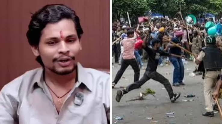 दिल्ली के जंतर-मंतर मारपीट मामले में तिहाड़ जेल से अंतरिम जमानत पर बाहर आए स्वतंत्र भारद्वाज।