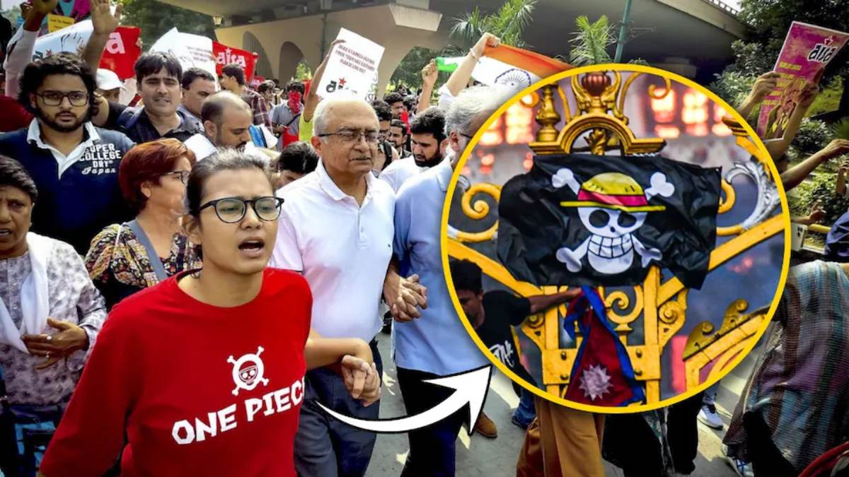विवादों में घिरीं एआईएसए अध्यक्ष नेहा बोरा और विरोध प्रदर्शनों से जुड़ी प्रतीकात्मक तस्वीर।
