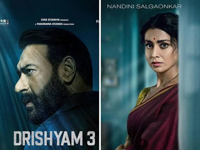 दृश्यम 3 के पोस्ट में अजय देवगन और फिल्म का 150 करोड़ बॉक्स ऑफिस कलेक्शन।
